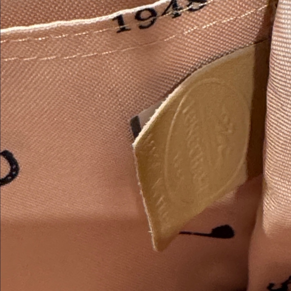 Longchamp Bag Tan Pressed Leather Wallet Crossbody Bag - Picture 9 of 17
